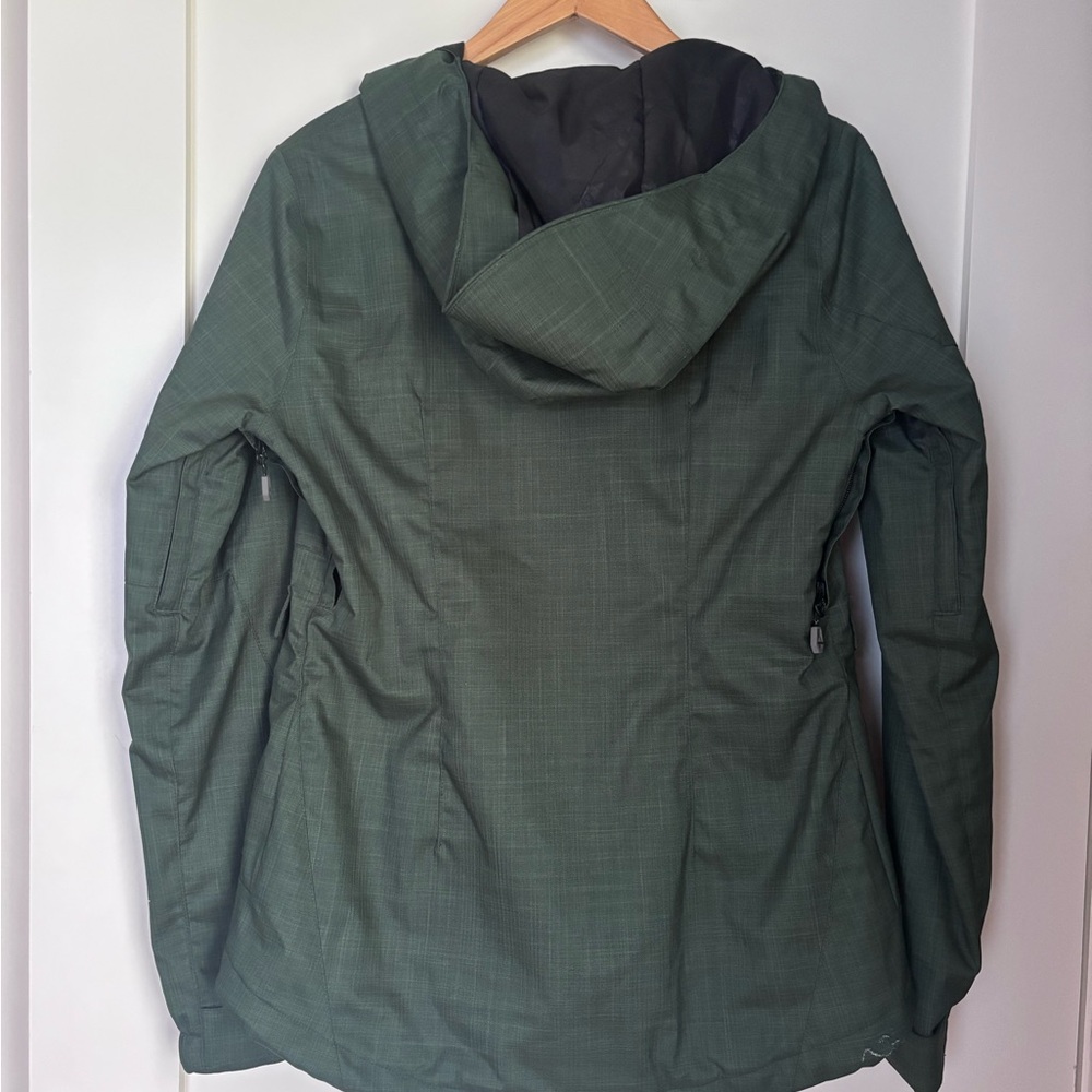 Volcom Hooded Ski Jacket in Dark Green - Picture 2 of 5